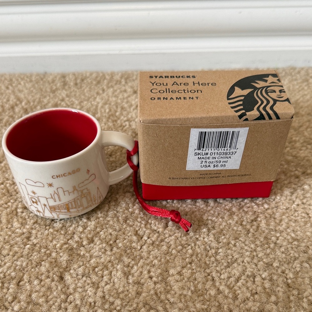 Starbucks Chicago Skyline Ornament Mug - Red and White - Picture 3 of 3